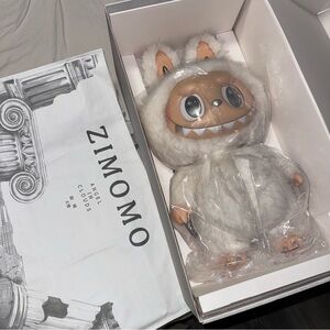 Pop Mart Labubu Zimomo Angel in Clouds White Plush Doll